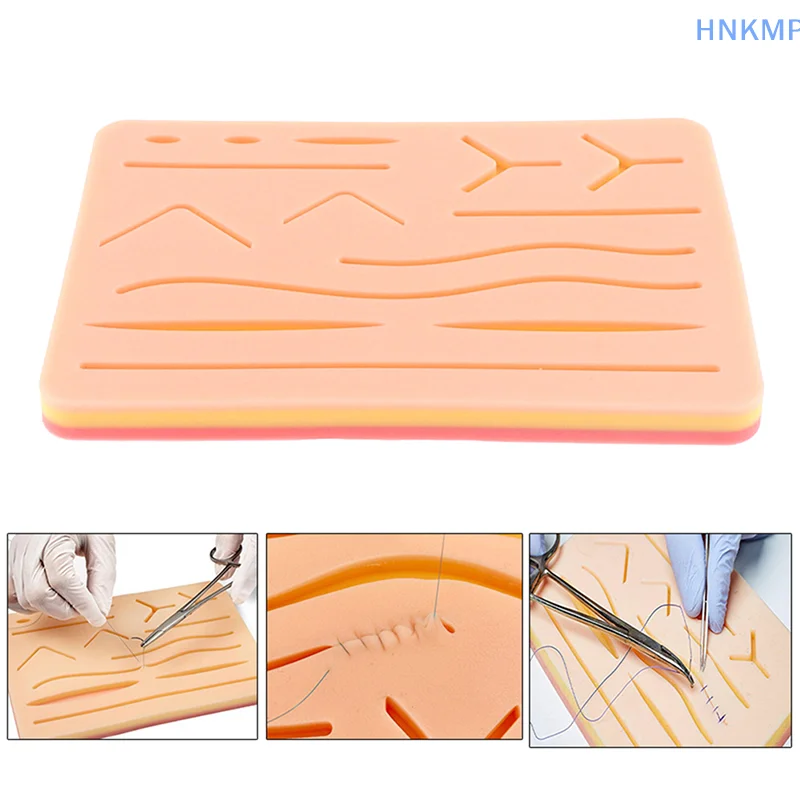 Reusable Surgical Medical Practice Traumatic Simulation Wounds  Training Teaching Model Suture Kit Pad Silicone Fake Skin Suture