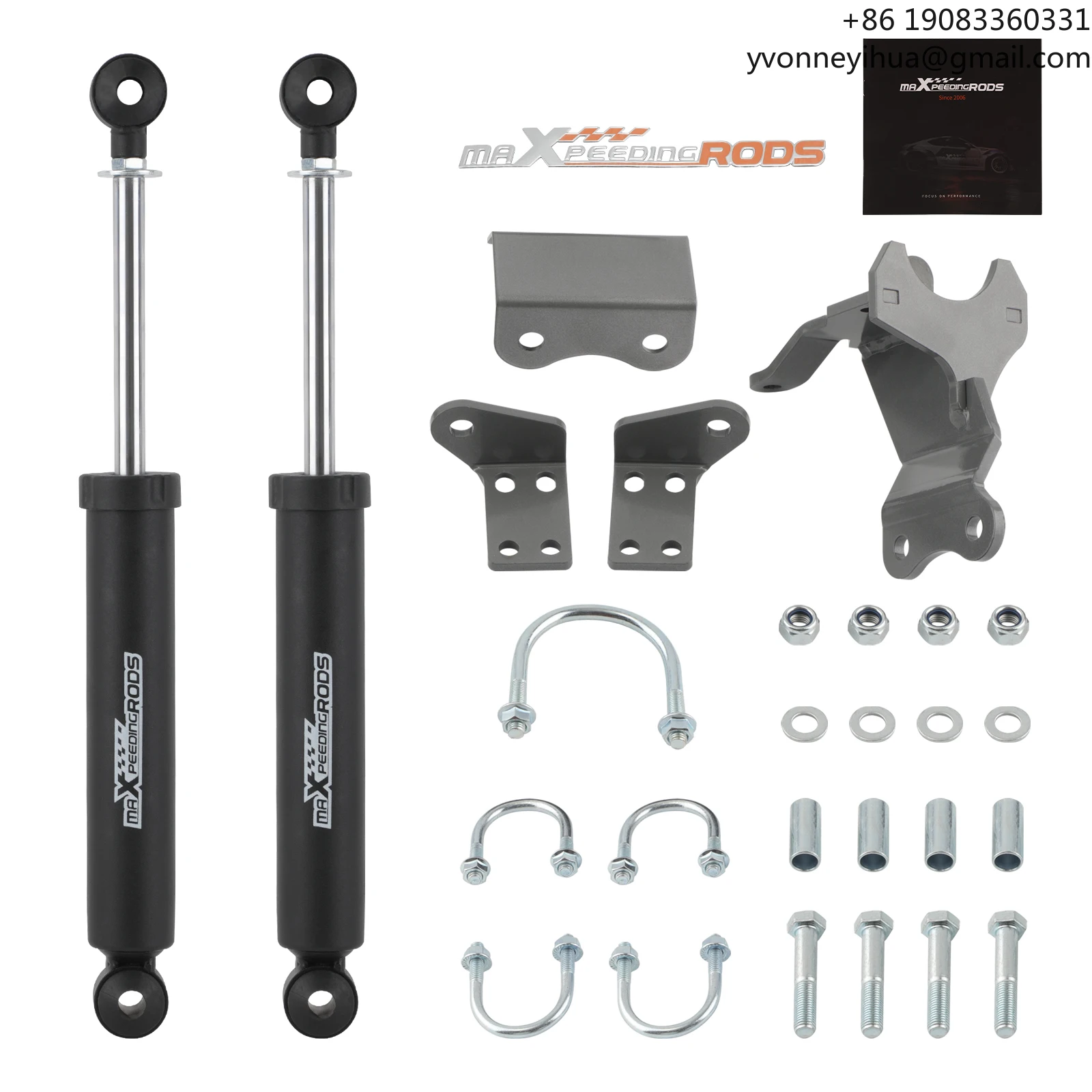 

Maxpeedingrods Dual Steering Stabilizer for Jeep Wrangler JL 4WD 2018-2022 Fit 2.5-6" Lift