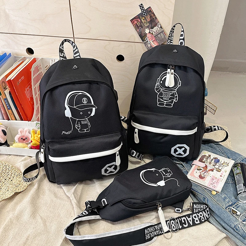 

Children Backpack School Bags For Boy Girls Anime Luminous School Backpack Casual Shoulder Crossbody Bag Gift