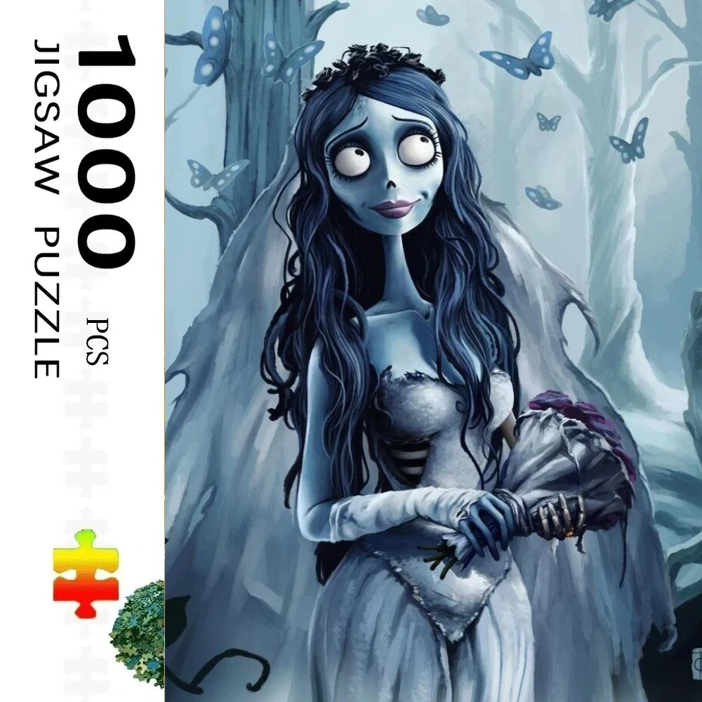 1000 pcs Puzzle for Adult Corpse Bride Horror Movie Games Educational Toys Christmas Gift Decorative Painting
