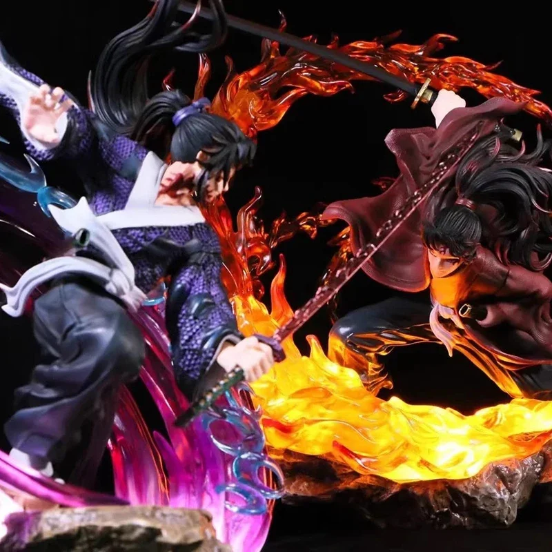 Demon Killer Statue 21cm Anime Character Battle Form Kuo Kuo And Tsukuo By The City Pvc Materials Sent To Friends Classmates