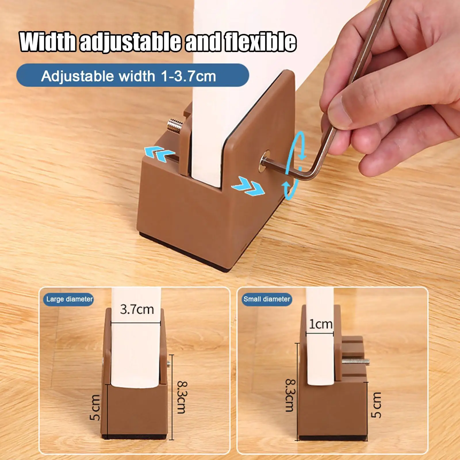 Adjustable Chair Feet Riser With Screw Clamp 2 4 Inch Duty Sofa Heavy Square Height Furniture Bed Round Chair Tables Legs R U9C5