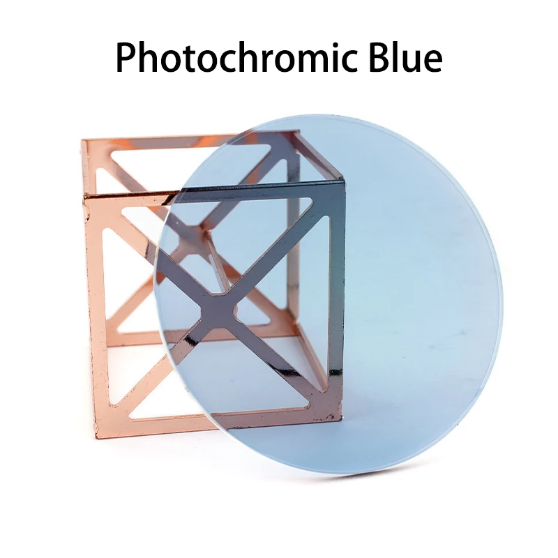 Lente fotocromática para mujer, 1,56/1,61/1,67/1,74, antirreflectante, antiultravioleta, antiarañazos, camaleo, color azul/Rosa/morado/verde, 1 par