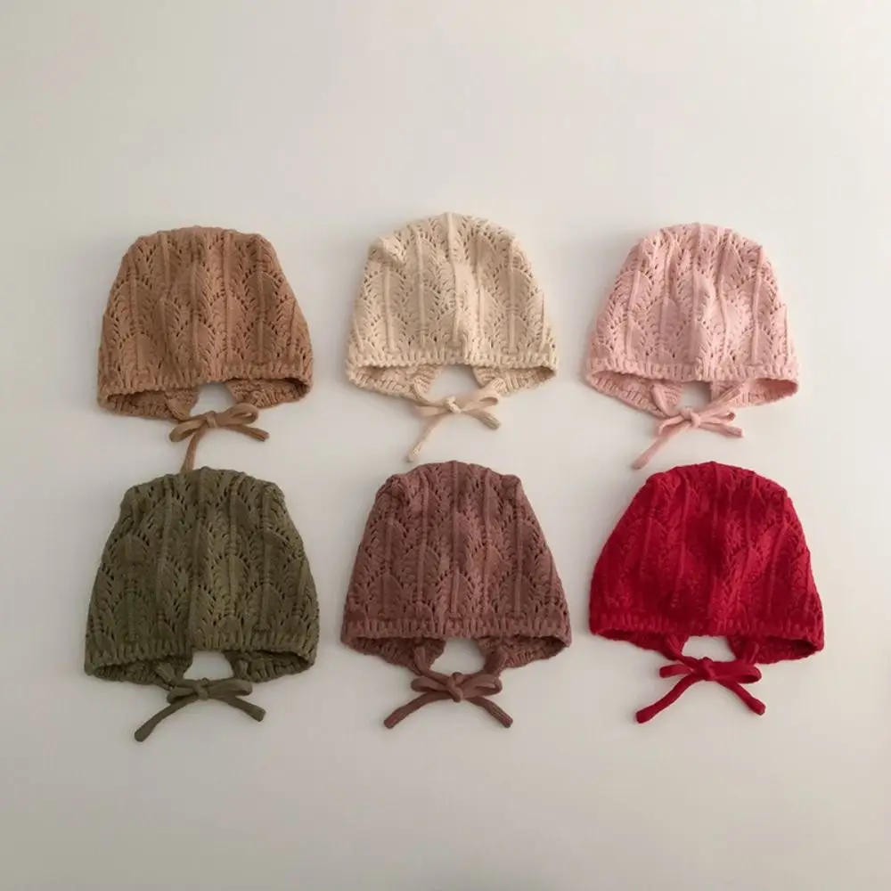 

2025 Handmade Knitted Hats Retro Sunshade Cotton Hat Windproof Crochet Baby Caps