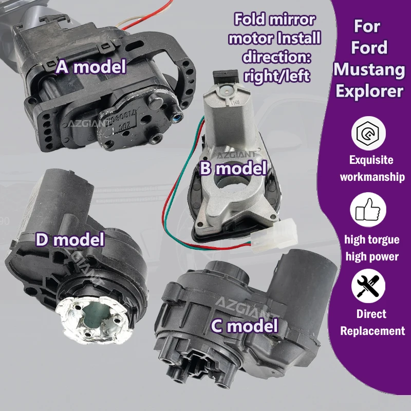 AZGIANT For Ford Mustang 2005-2023 Explorer 2002-2005/2011-2024 Car Power Folding Unit Mirror Actuator R L Motor espelho tool