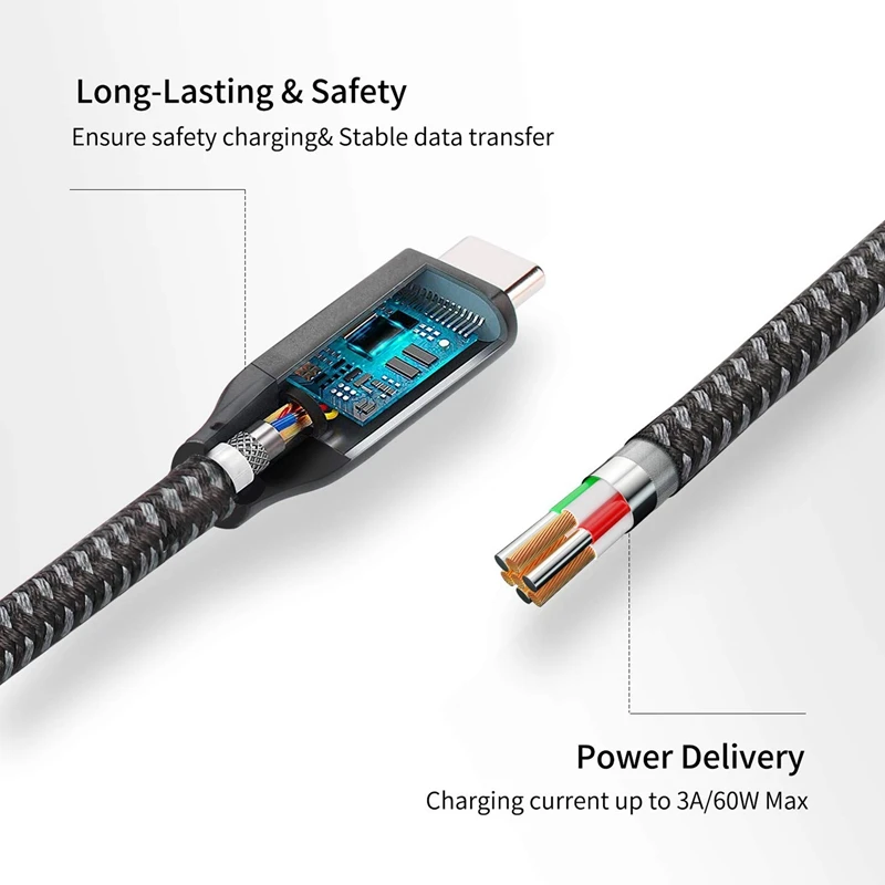 Горячий удлинительный кабель TTKK 2X USB C, 1 фута, USB 3.1 (10 Гбит/с), тип C, удлинительный кабель для быстрой зарядки, совместимый