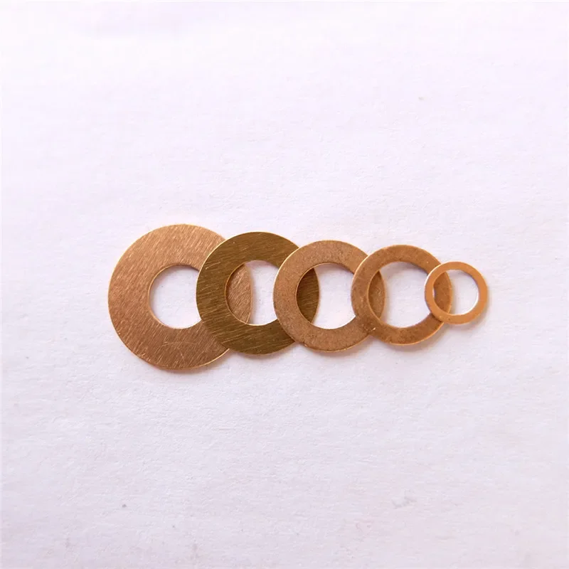 50 PCS DIY Folding Knife Accessories Copper Flat Gasket Bearing Gasket Accessories Phosphor Copper Gasket Brass Washer 25-30HRC