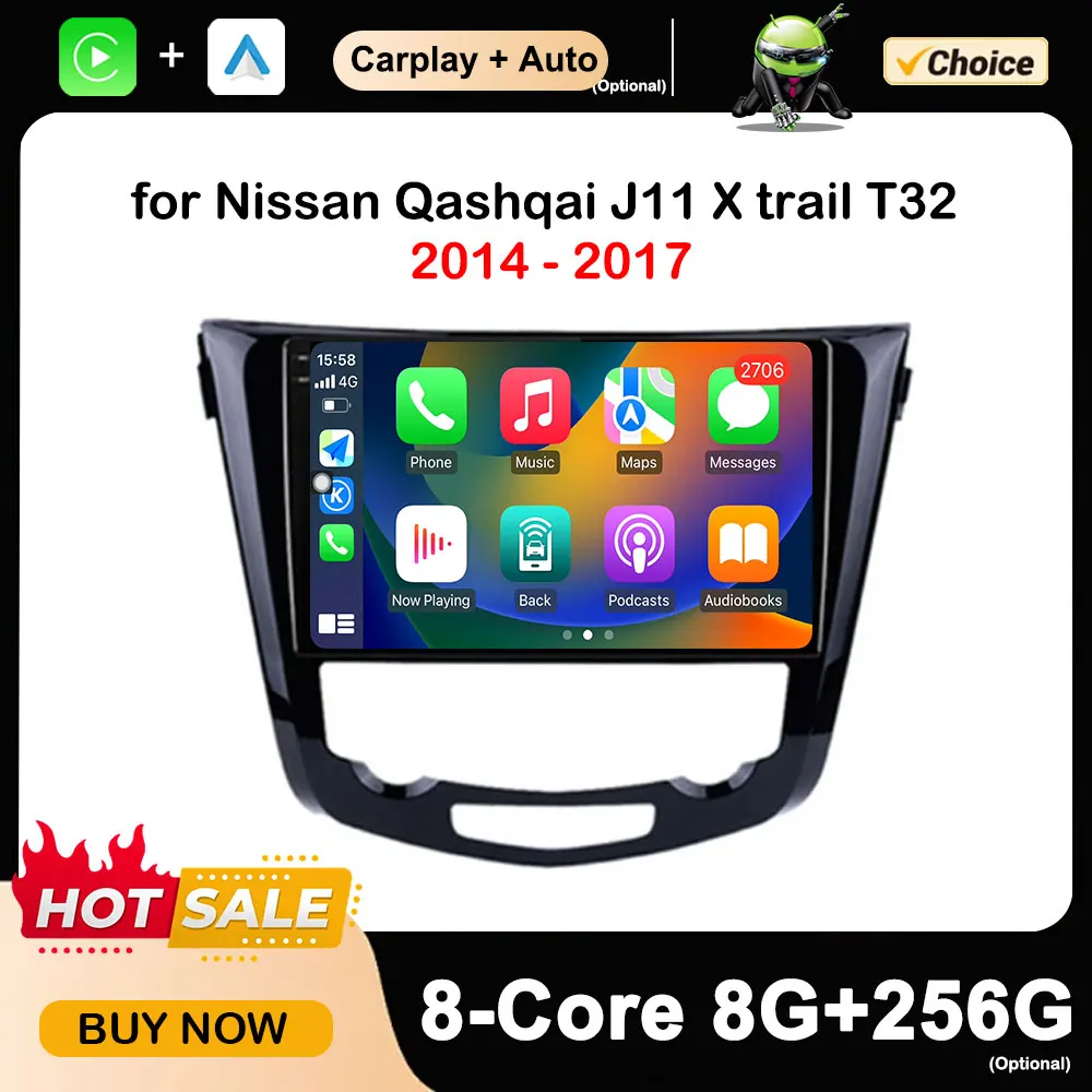 

Автомобильная Мультимедийная система, экран 10,1 дюйма, Android, для Nissan Qashqai J11 X trail T32 2014 - 2017