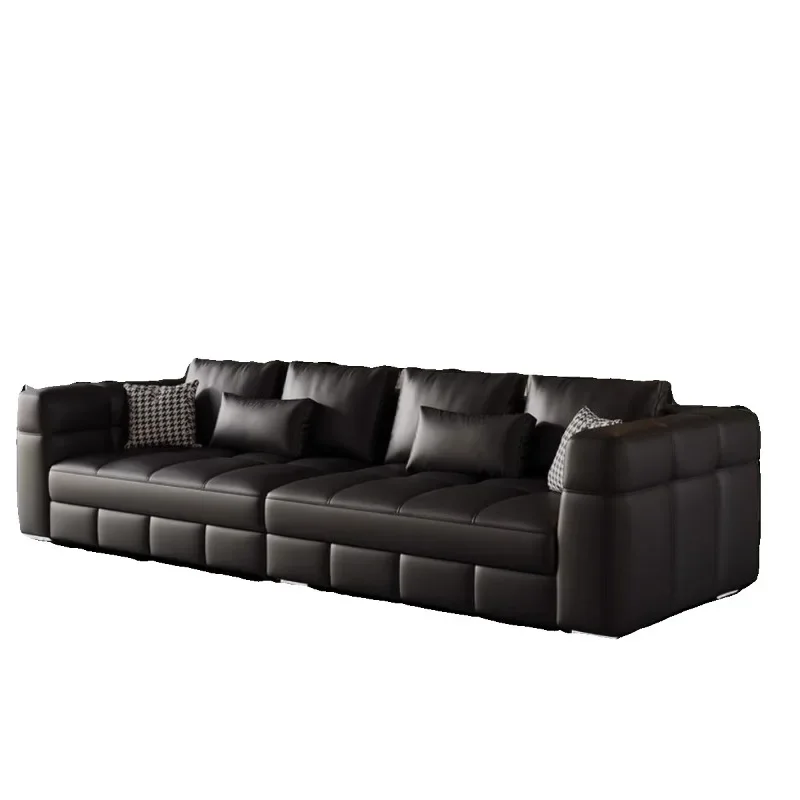 

Italian minimalist first-layer cowhide sofa