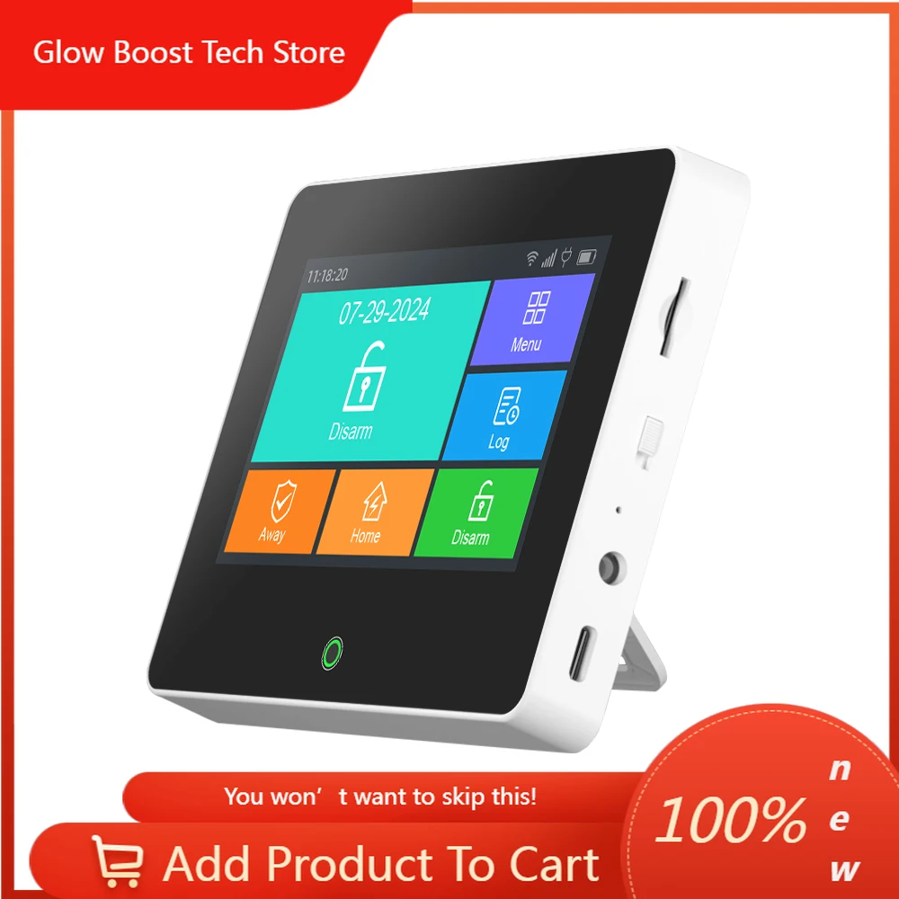 

Умная система безопасности для дома Tuya WiFi GSM с TFT-экраном, комплект для защиты от взлома, удаленное управление через приложение Tuya, активация и отключение сигнализации