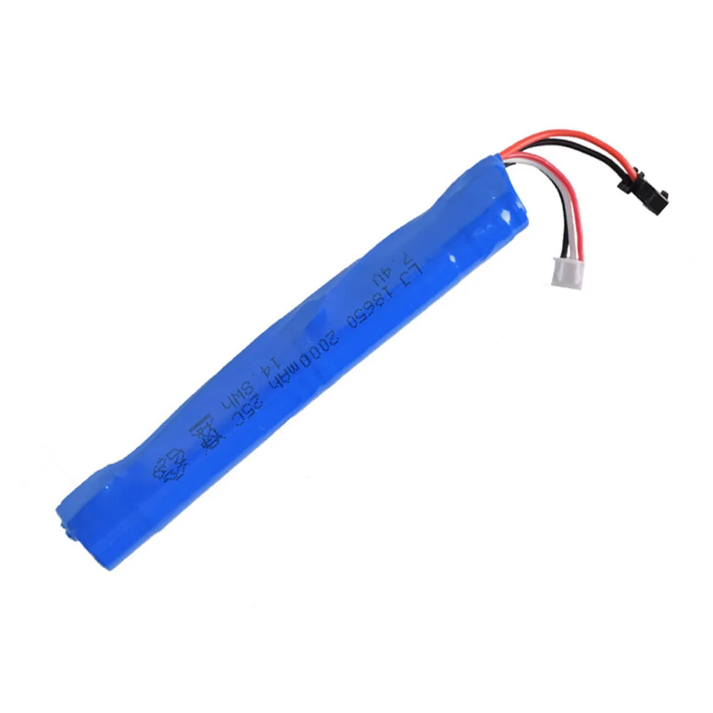 7.4 v 2000mah 18650 bateria lipo do pistoletu elektrycznego pistolet na wodę bateria SM wtyczka 7.4 V bateria o dużej pojemności pistolet zabawkowy