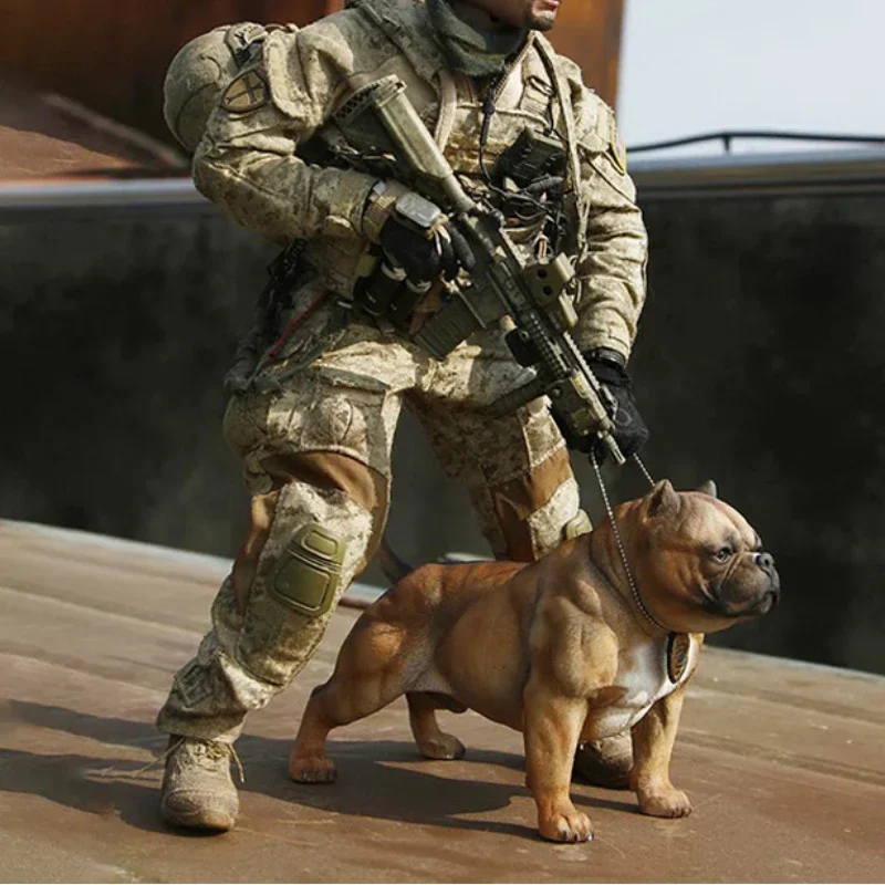 15X7.3X10CM American Bully Ditbull 1.0 Classic Edition Soldiers Matching Dog Model Car Ornament Home Decoration Accessories
