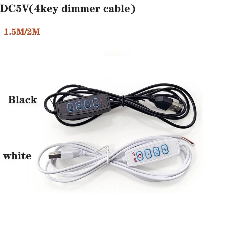 

DC5V LED Dimmer USB Port Power Supply Line Dimming Color-matching Extension Cable With ON OFF Switch Adapter For LED Light Bulb