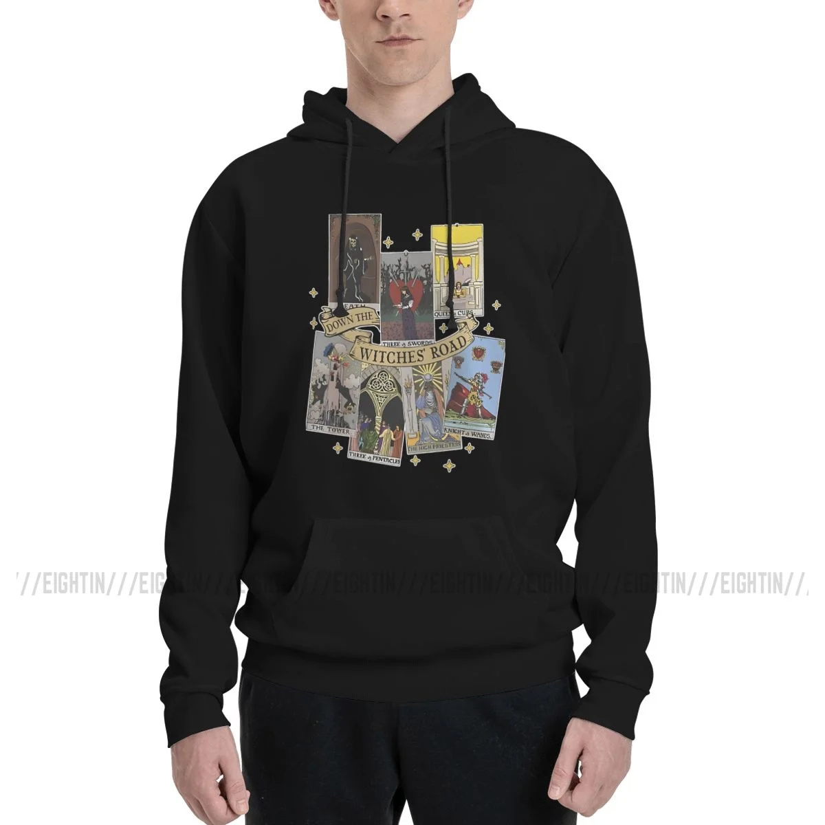 Vintage Agatha All Along Tarot Cards Hoodies Men's Harajuku Sweatshirts Autumn Oversized Pullover