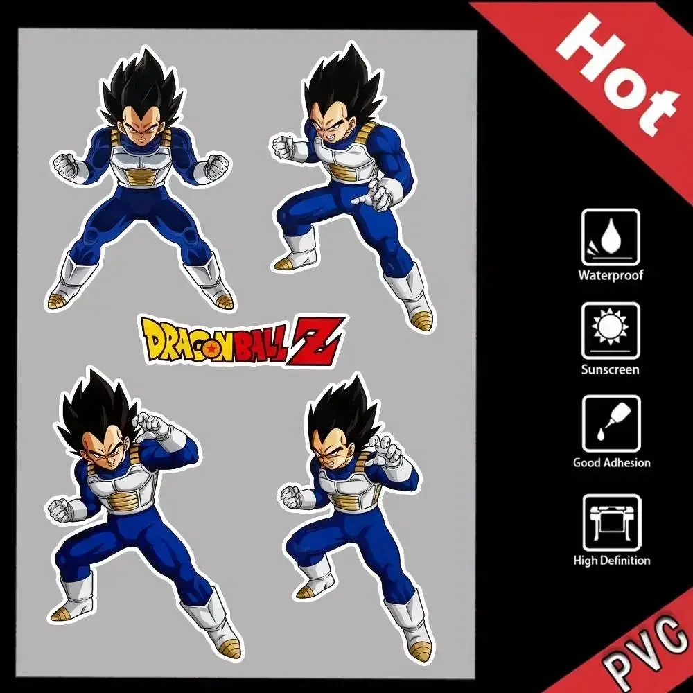 

DRAGON BALL Vegeta Goku Universal Multi-Purpose Reflective Stickers Scratch Conceal For Auto Bike Helmet Mug Fridge Decoration