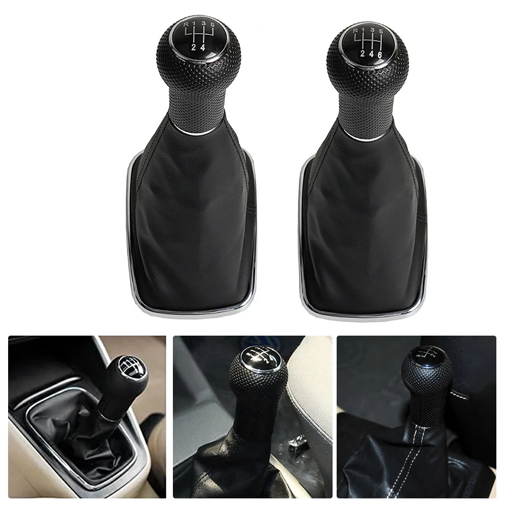 

for Volkswagen Bora Golf 4 98-04 Car Gear Shift Knob Reverse Lift Shifter Head Manual Gear Lever with dust cover 5speed 6speed