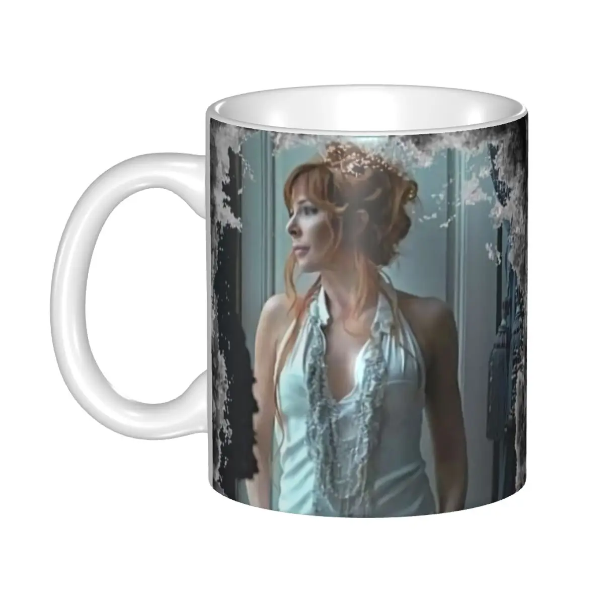 Sexy Mylene Farmer Coffee Mug DIY Customized French Singer Ceramic Mug Cup Creative Gift Outdoor Work Camping Cups And Mugs