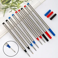 Recambios de bolígrafo de Metal rotatorio roscado, 3 uds., 11,4 cm, azul/negro/rojo, varilla para bolígrafo, recambio de bolígrafo para firmar, 0,7mm, papelería para oficina y escuela