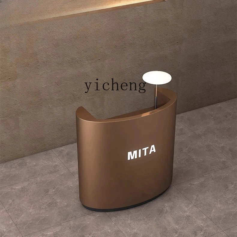 

TWR Light Luxury Commercial Stainless Steel Bar Cabinet Clothing Store Cafe Cashier Counter with Storage
