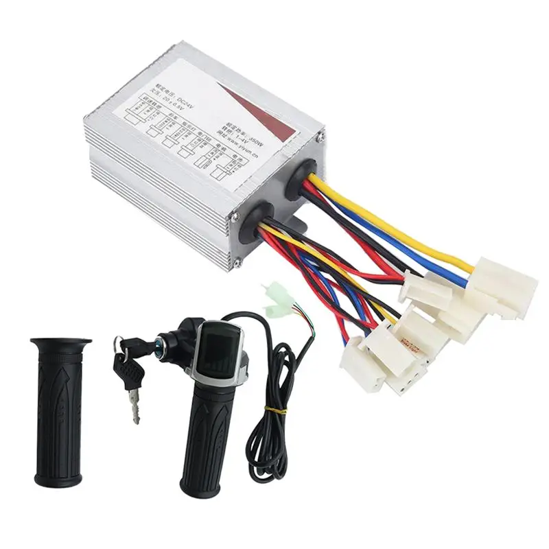 DTD470 Hot Sale-24V 350W Electric Scooter Brushed Controller Motor+Throttle Twist Grip Kit for E-Bike Electric Scooter Bicycle