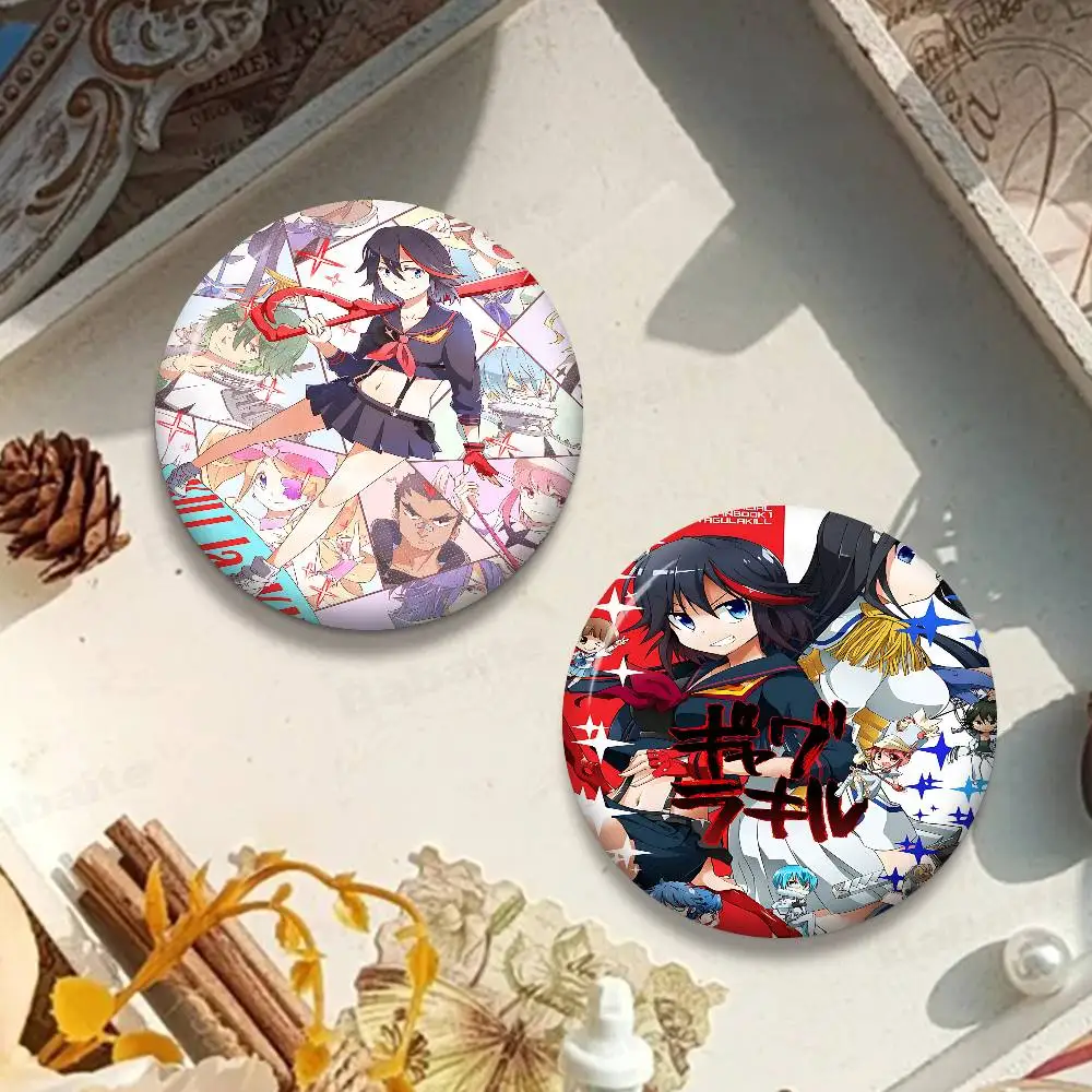 Anime K-KILL La K-KILL  Anime Button Pin Handmade Brooch for Clothes Cartoon Badge Backpack Decoration Jewelry Accessories