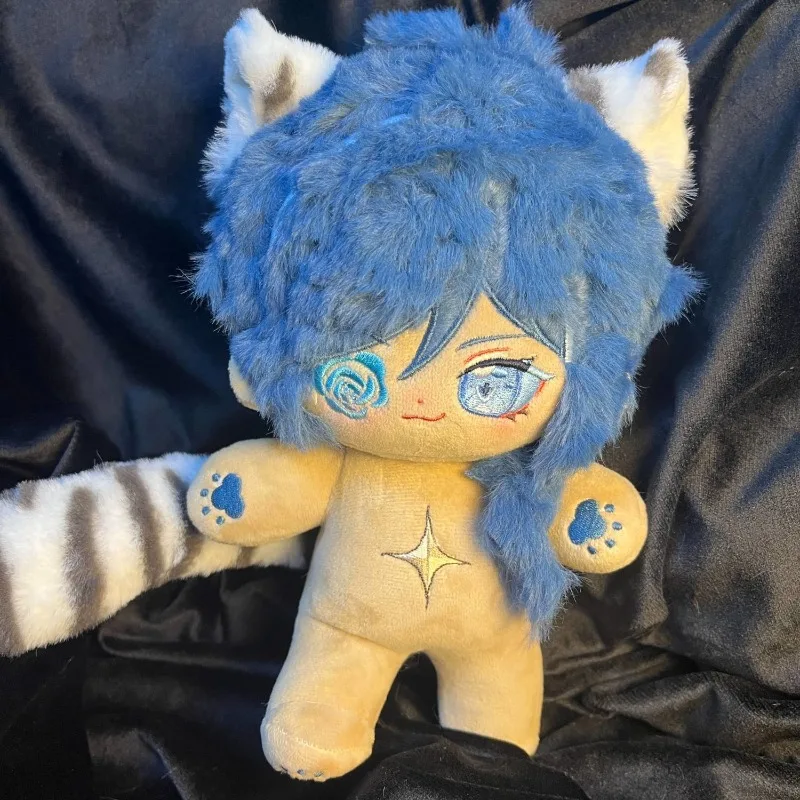 

20cm Anime Game Genshin Impact Kaeya Kida Kawaii Cosplay Cotton Doll Body With Ears Tail Dress Up Soft Plushies Toy Figures Gift