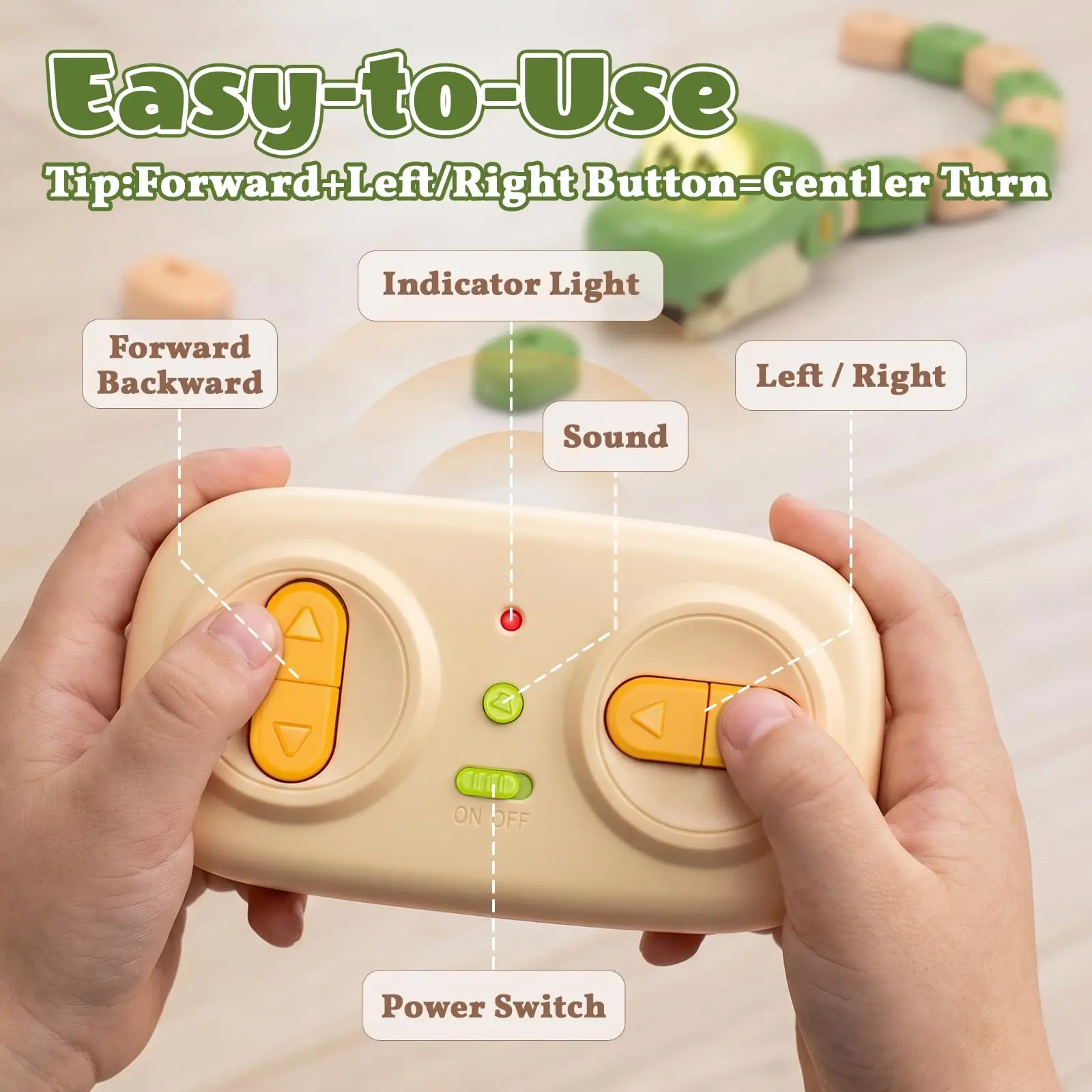 2 PCS RC Magnetic Eating Snake Remote Control Car Toy Animal Greedy Bean Devouring Car Interactive Christmas Birthday Party Gift gallery 2