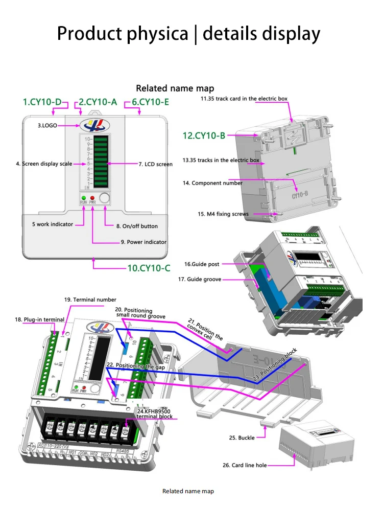 Imagem -02 - Exibição em Tempo Real Multi-pontos Sensor de Detecção de Nível de Água Inteligente Automático Controlador de Sistema de Tratamento de Água 110v250v