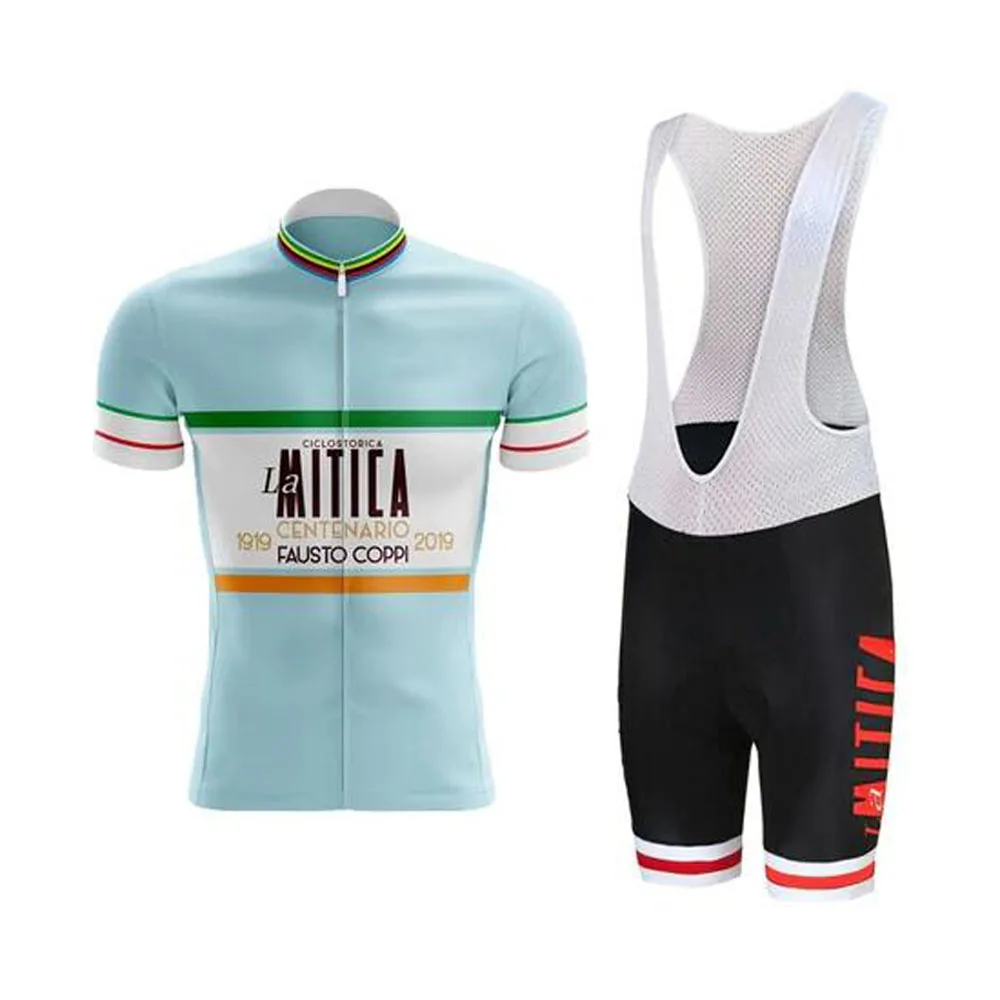 Retro Team Cycling Jersey Set Maillot Ciclismo Hombre Bike Wear Jersey Bib Shorts Breathable Gel Pad Cycling Clothing MTB