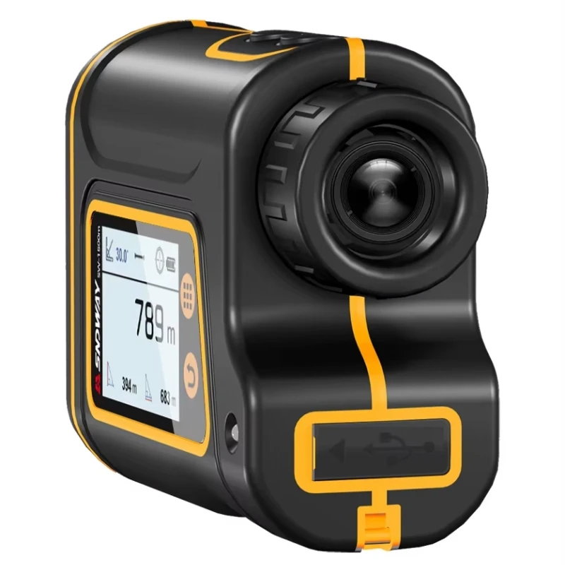 SNDWAY SW-1500B Touch Screen Golf Rangefinder Infrared Pulse Optics 6x Magnification Rangefinder Telescope with Flagpole Locking