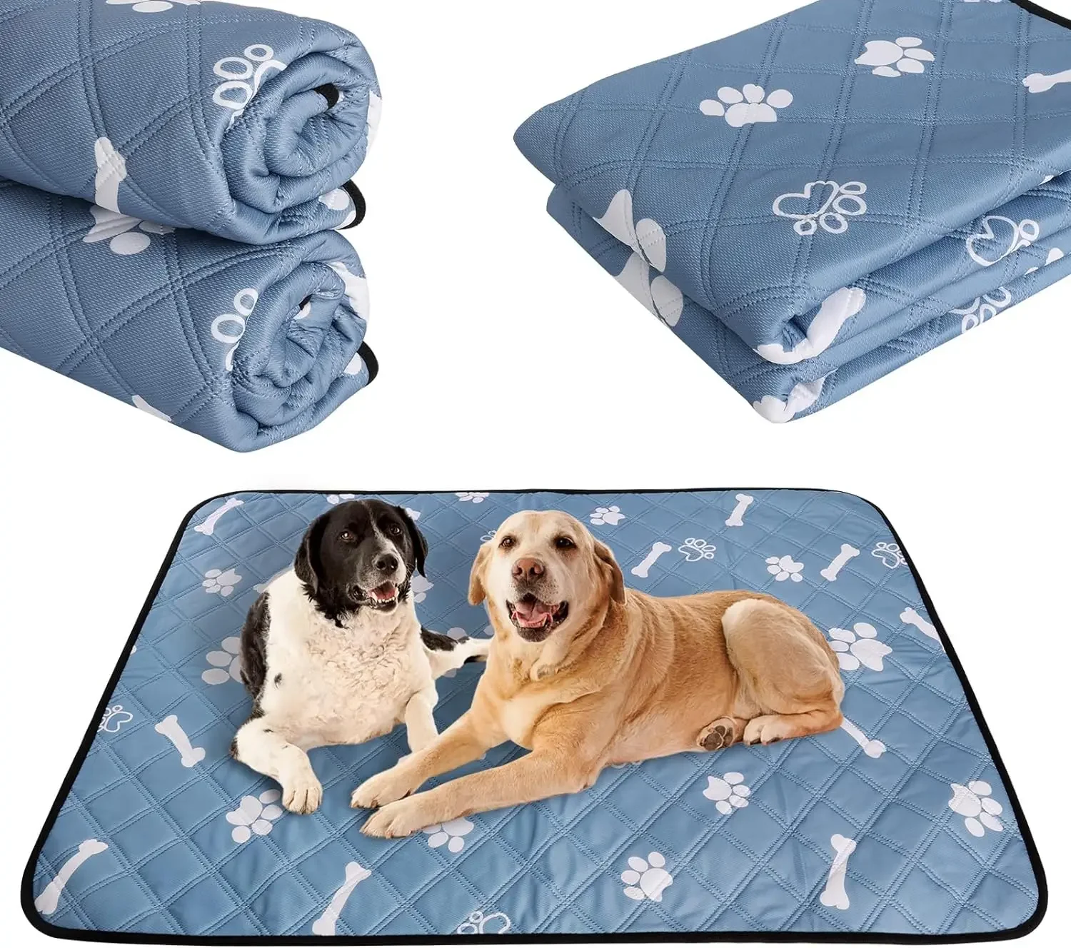 2pcs Washable Pet Urine Pad Reusable Dog Training Pads Puppy Pads Dog Rug Blanket Anti-Slip For Dogs Cats Guinea Pigs 100*70cm