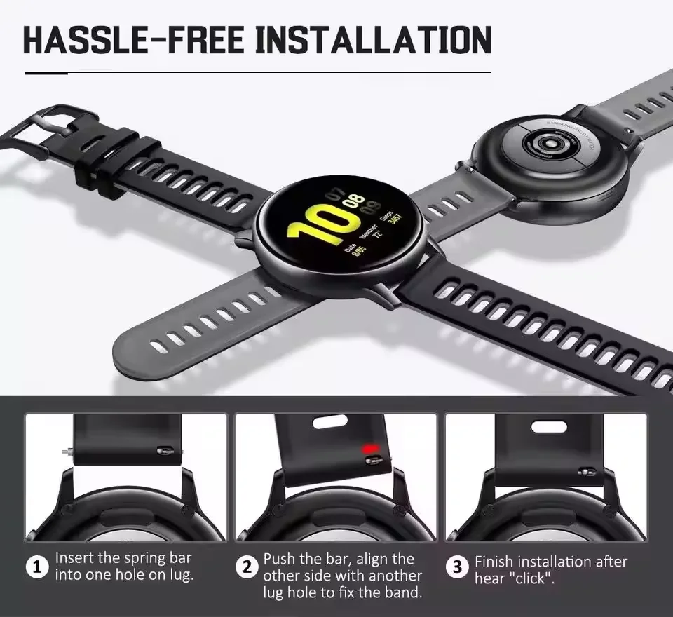 Silicone Strap for Samsung Galaxy Watch 7 6 5 44mm 40mm 5 Pro  Comfortable Breathable Band for Galaxy Watch 6 Classic 47mm 43mm