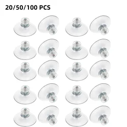 20/50/100PCS Plastic Suction Cups with Screw 25/32/41/53 mm Clear PVC Sucker Pads Strong Adhesive Suction Holder with Screw Nut