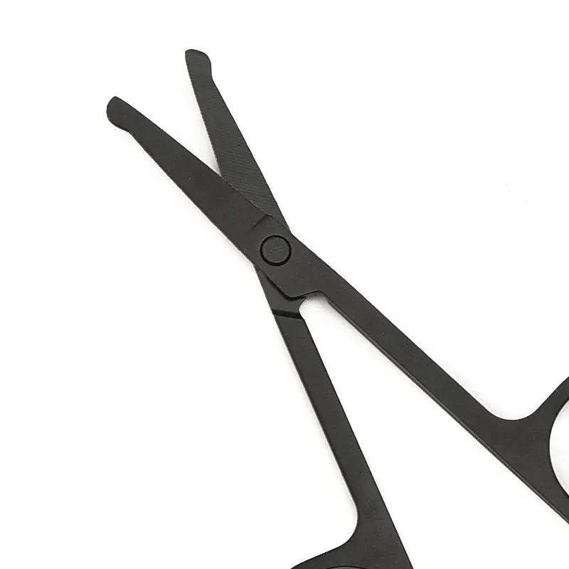 Ножницы для стрижки волос в носу из нержавеющей стали, мини-портативный инструмент для ухода за волосами в носу с круглой головкой для мужчин и женщин, машинка для стрижки волос в носу для бровей и ушей