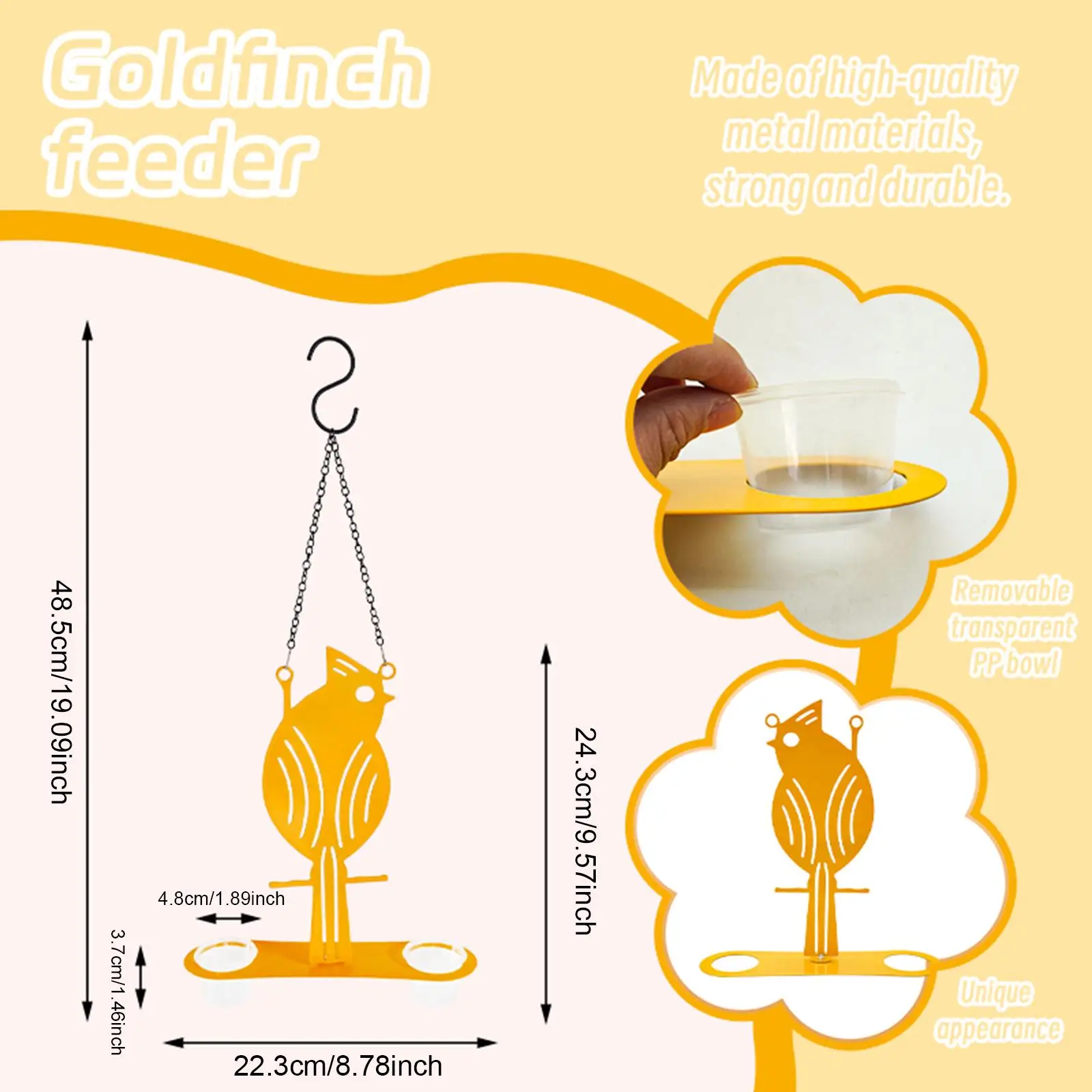 معلقة أوريول الطيور المغذية الديكور شرب الحاويات تغذية الطيور زخرفة للهلام والبرتقال حديقة ديكور سطح السفينة خارج #6