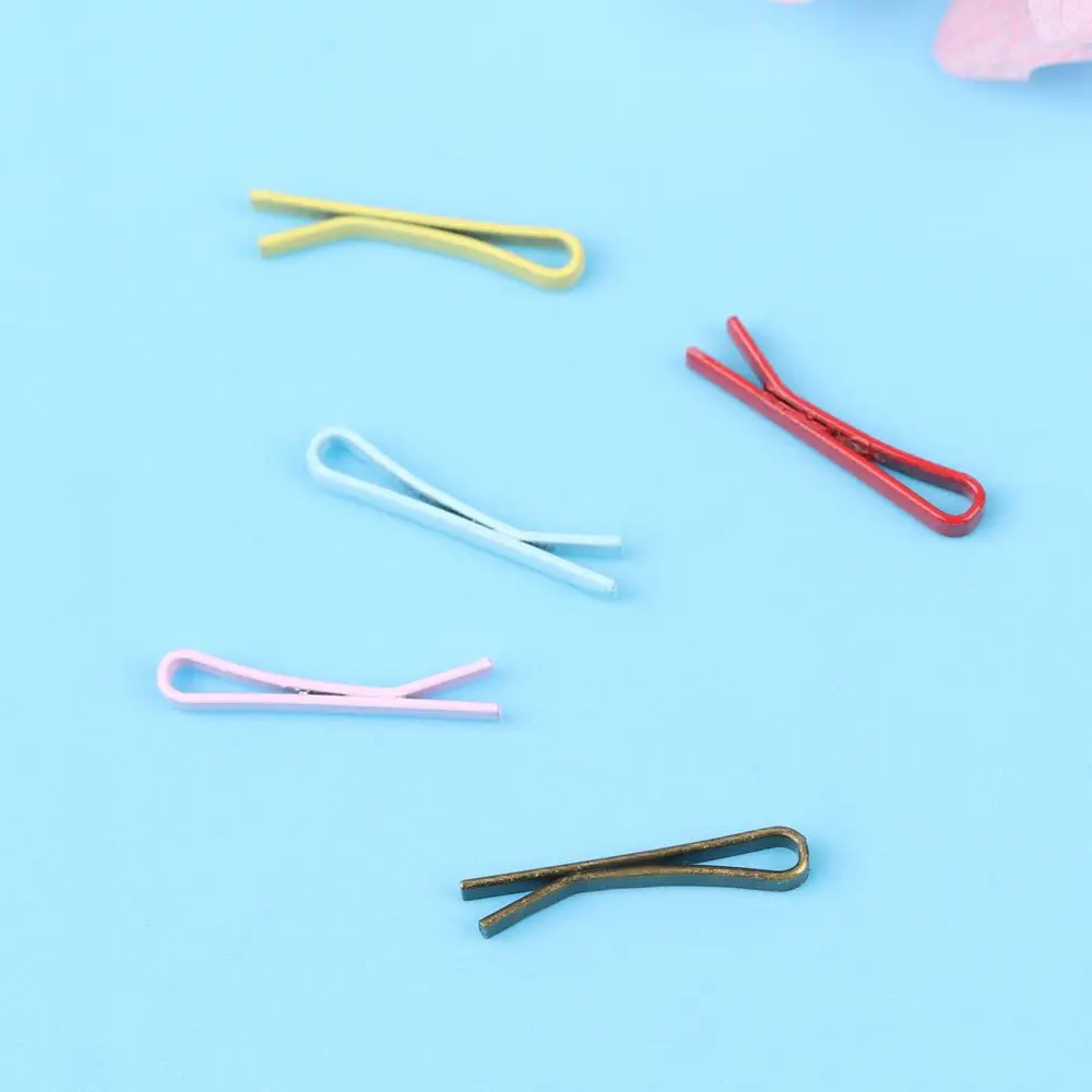 10pcs Cute Princess Kids Toys DIY Dolls Hairpin Headwear Hairclip Mini Metal Headclip Children Hair Clip Doll Head Clips