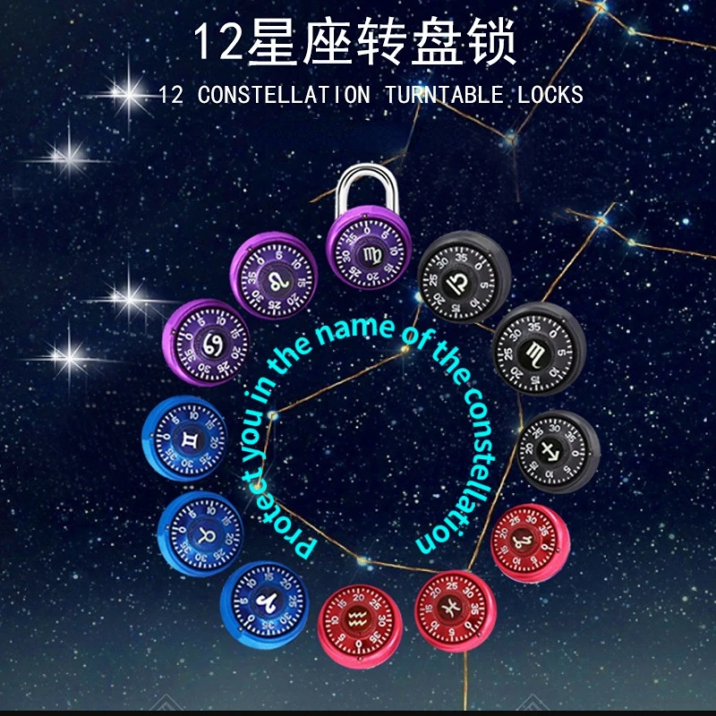 

Twelve Constellations Mechanical Combination Lock Personality Cabinet Lock Student Dormitory Lock Fitness Cabinet Lock Mini