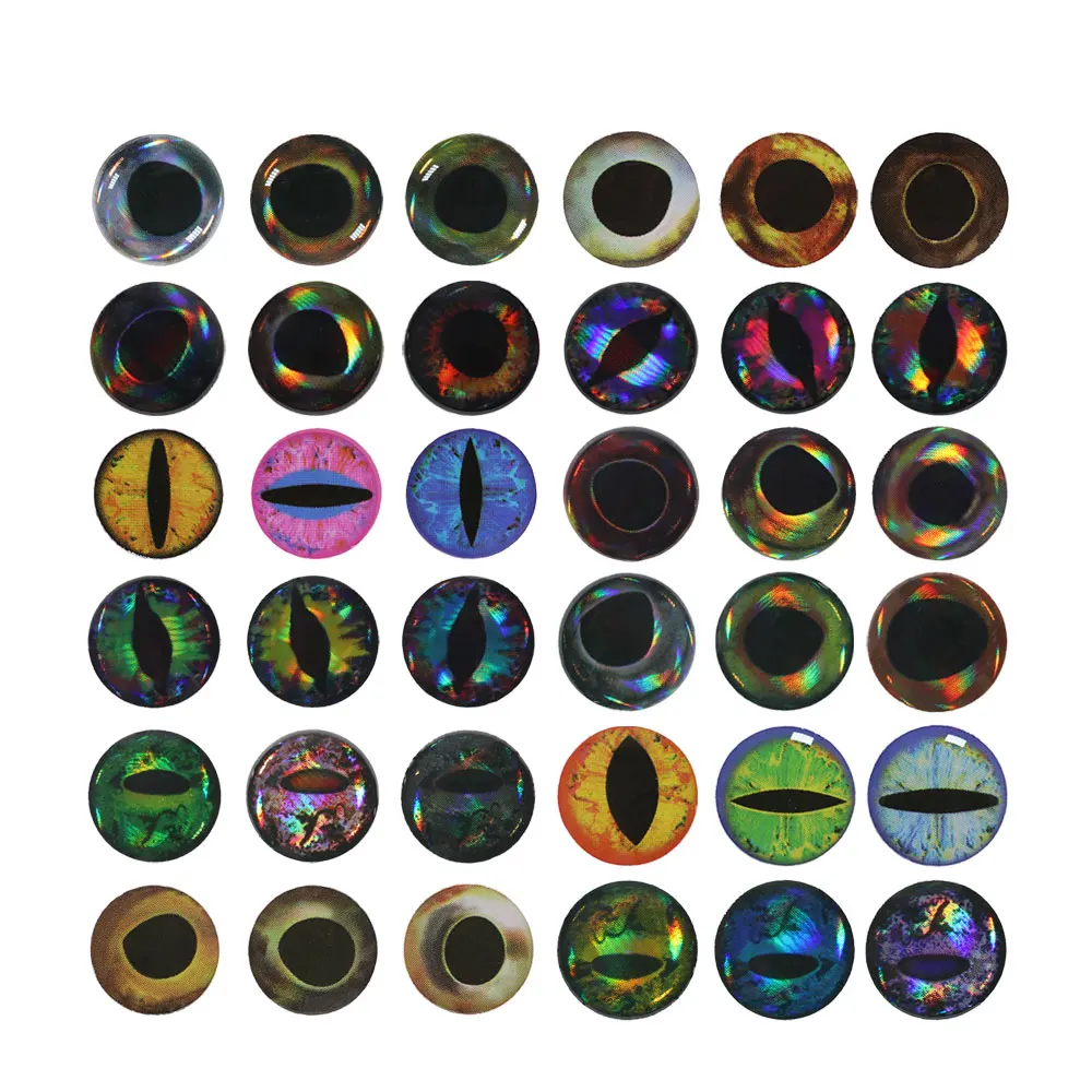 69/183pcs 3mm -10mm Holographic 3D Epoxy Fish Eyes for Fly Tying Streamers Jig Lures Fishing Bait Wood Plastic Lure Making