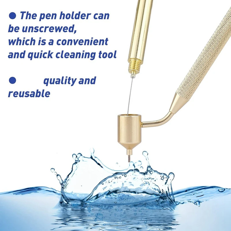 Paint Applicator Pen, 0.4/0.7Mm Slanting Fine Line Writer Pen Aluminum Detailing Fluid Writer Pen Pen For Rock Chips 2 Pcs