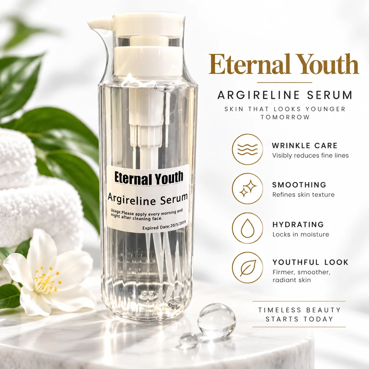 Hexapeptide-8 Essence Face Firming Serum Lifting 6 PEPTIDES Moisturizing Repair 490ml Salon Equipment