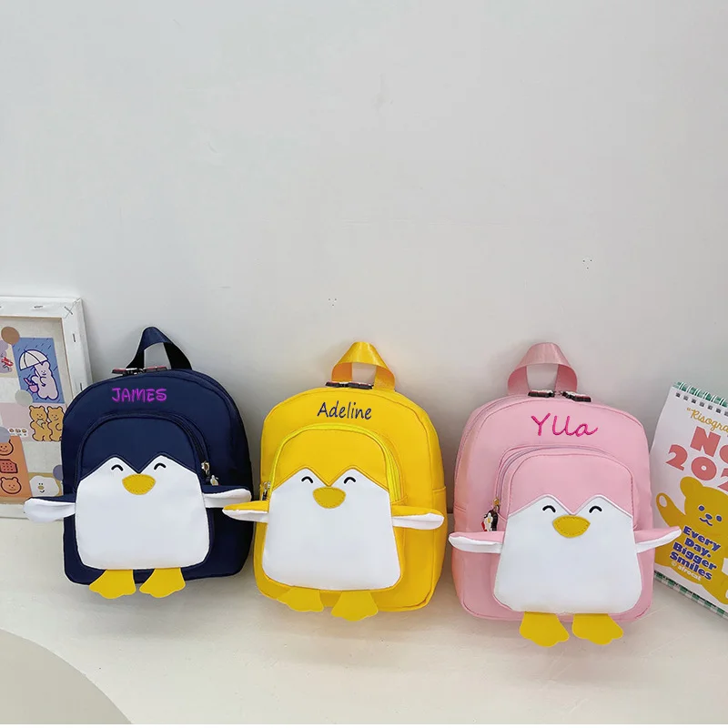 Personal isierte Rucksack Anpassung Name Kinder Pinguin Rucksack, Kleinkind Rucksack, niedlichen Mini-Rucksack, Einkaufstasche