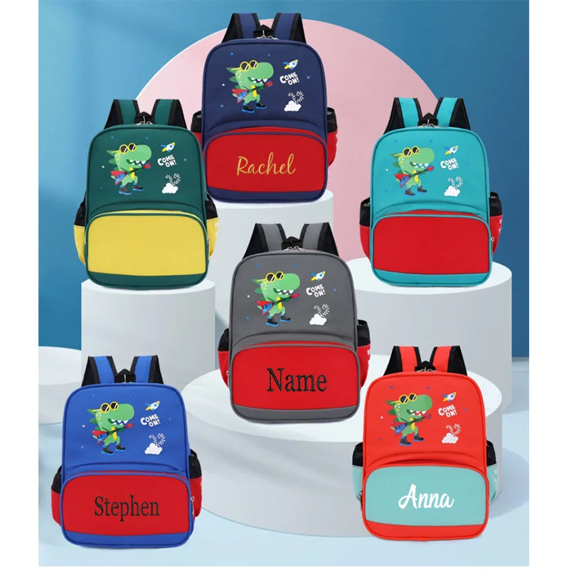 

Customized Name Dinosaur Backpack Cartoon Backpack Personalized Embroidery Boys Birthday Gift Children's Birthday Gift