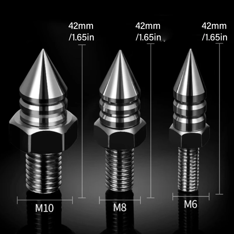 M6 M8 M10 Thread Spike Feet Cone Stand Stainless Steel Audio Foot Spike Stand Isolation Feet CD Amplifier Speaker Pad Nail