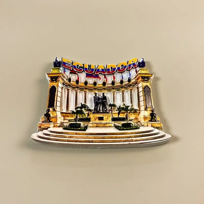 Ecuador Quito Landmark Virgin Statue 3D Resin Fridge Magnets, Imã Magnético Decoracion Hogar Cute Magnets for Fridge