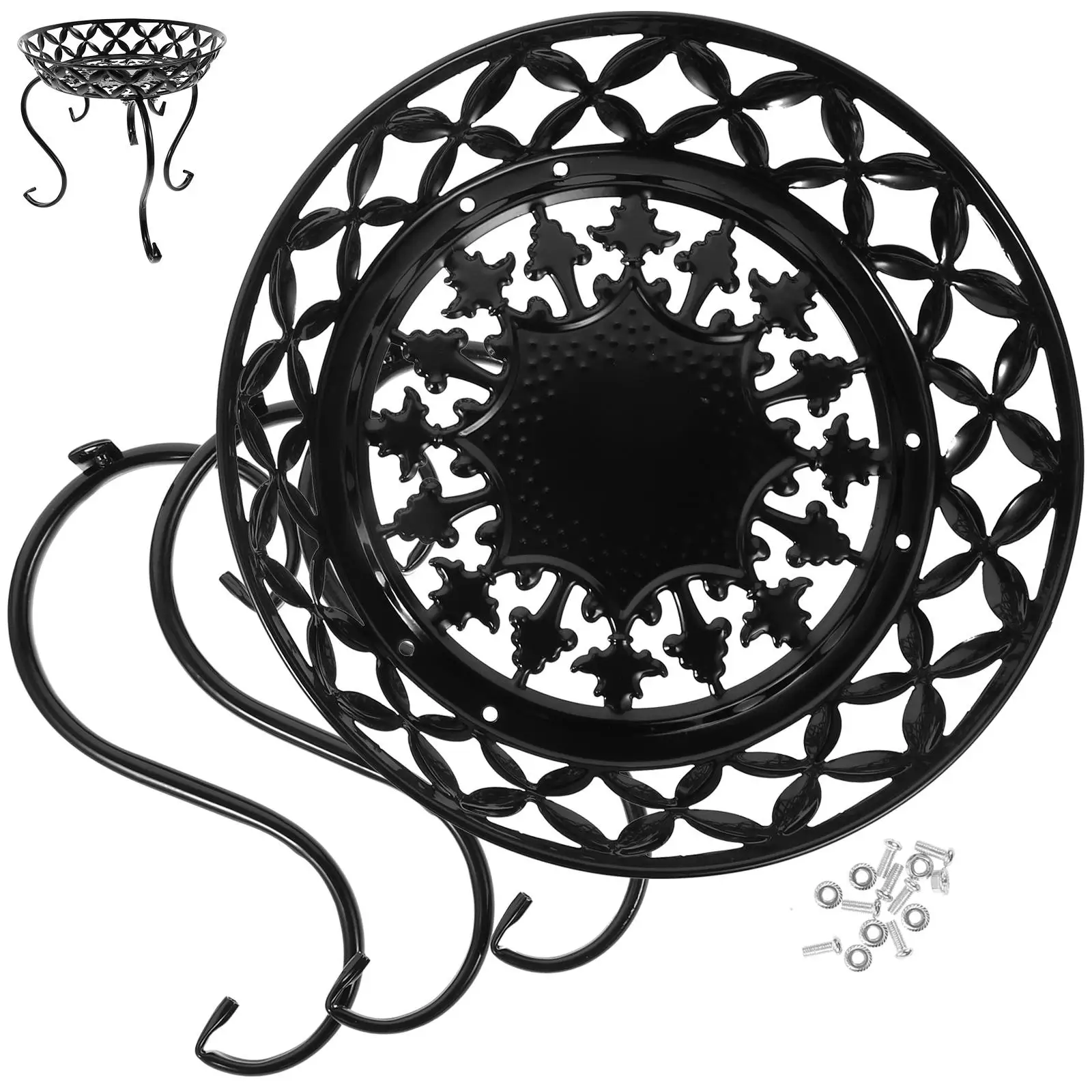 Flower Stand Garden Plant Pot Indoor Office Flowerpot Bracket Flower-pot Pedestals Iron Rack Pot