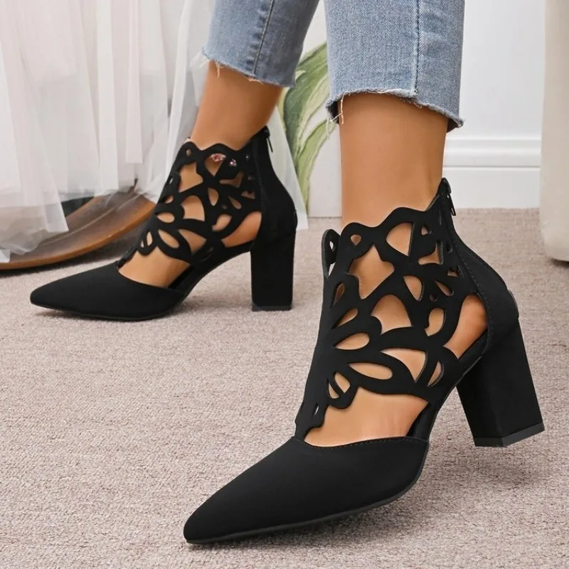 

Ladies Shoes 2025 High Quality Ankle Women's Boots Fashion Hollow Out Modern Boots Women New Plus Size Best Seller Sandal Boots
