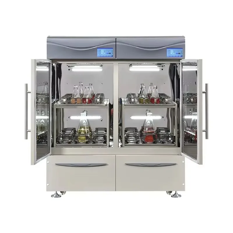 Lab Two Separated Controlled Incubating Shaker Laboratory Orbital Shaker Incubator