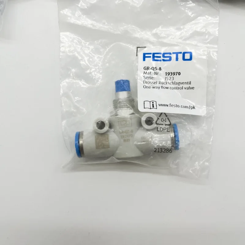 GR-QS-6 193969 / GR-QS-8 193970 One-Way Flow Control Valve for FESTO Pneumatic Systems
