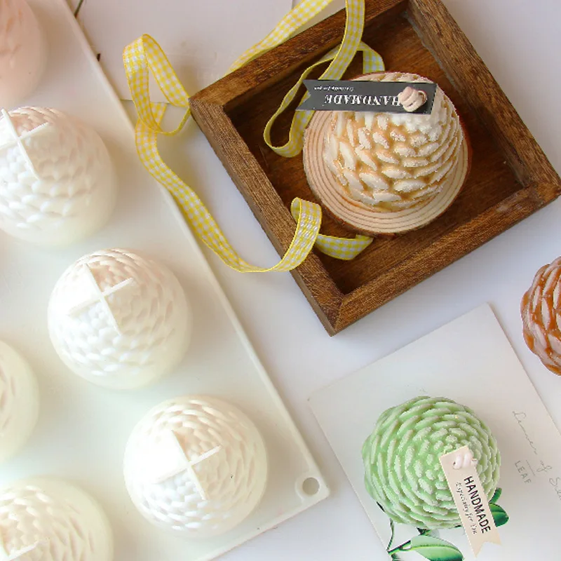 Christmas Pine Cone Candle Silicone Mould 3D Scented Candle Resin Mould Creative Pastry Cupcake Silicone Mould