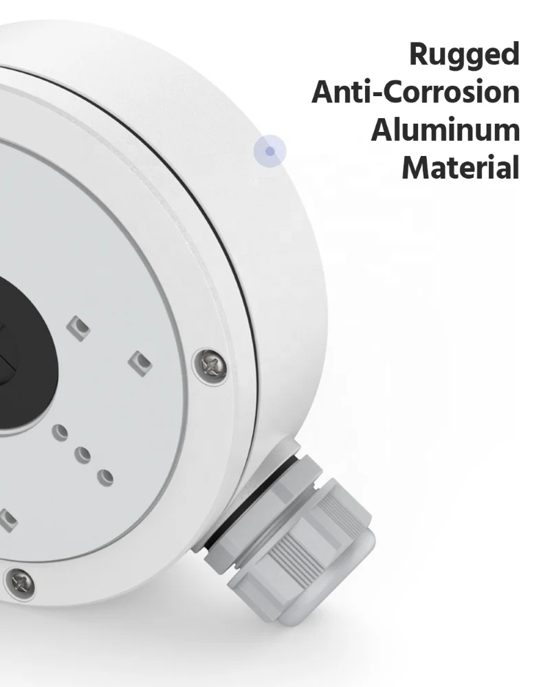 دعامة تثبيت صندوق التوصيل لكاميرا CCTV الأمنية في الهواء الطلق غلاف ألومنيوم مقاوم للماء تركيب سقف الحائط